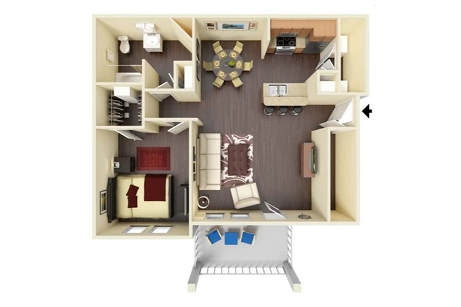 Floorplan Garland (Unit A2)