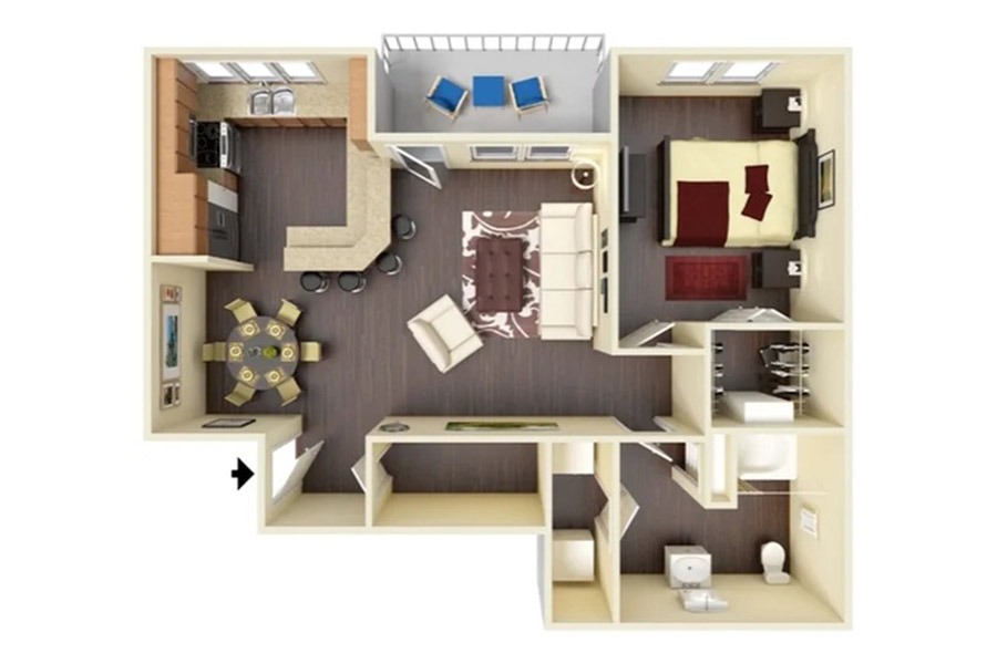 Floorplan Garland (Unit A3)