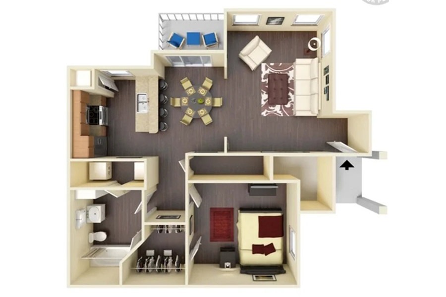 Floorplan Garland (Unit A4)