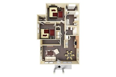 Floorplan Garland (Unit B1)