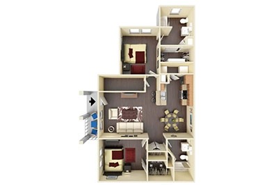 Floorplan Garland (Unit B2)