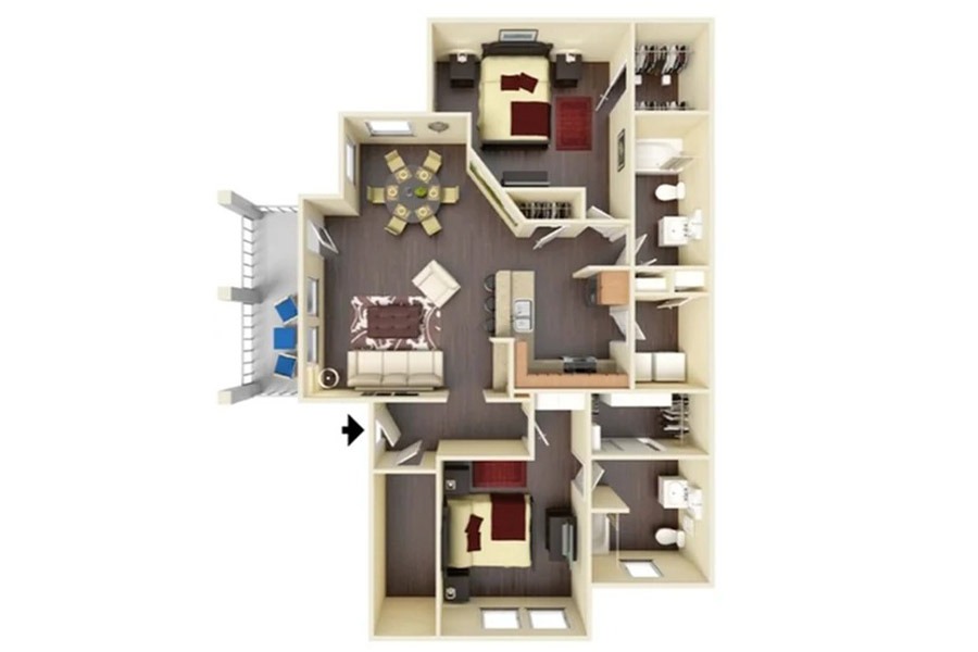 Floorplan Garland (Unit B3)