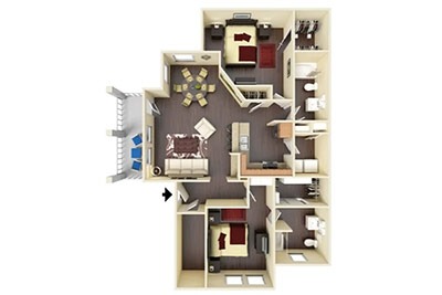Floorplan Garland (Unit B3)